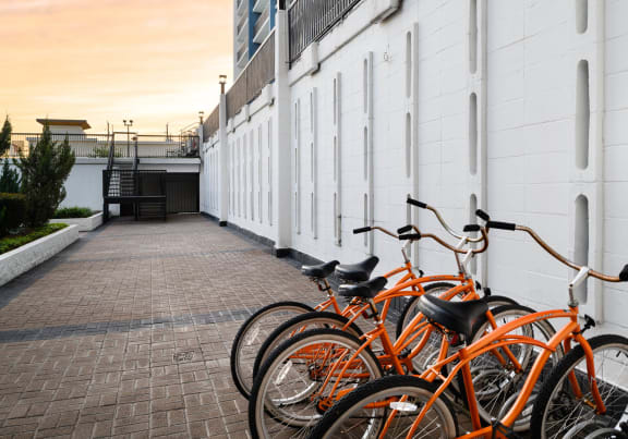 Bicycle Storage at Memorial Towers Apartments, The Barvin Group, Houston, 77007